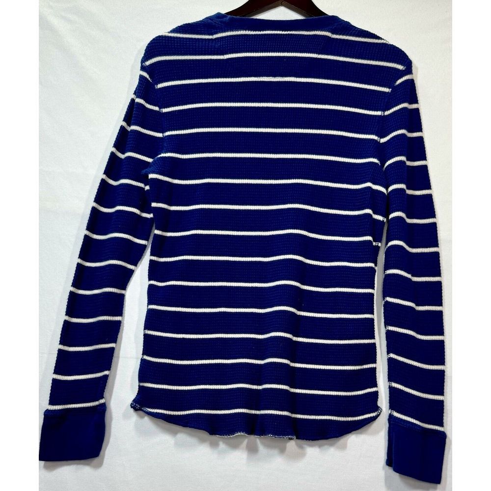 Gap Blue Striped‎ Cotton Pullover Sweater Women's Sz L - Picture 5 of 5